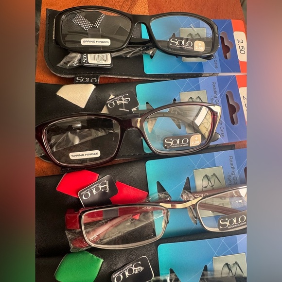 Bundle of 6 NEW fashion designer reading glasses 2.50 cute rhinestones cheaters - Picture 4 of 4